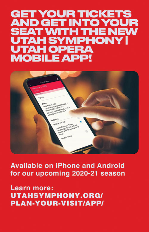 Get the new Utah Symphony app for iphone or android